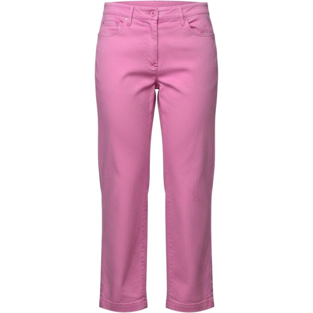 Briggs New York Pants Wms 14 Pink Stretch Cropped Straight Leg Career Colorful